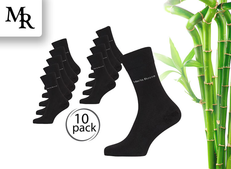 Mario Russo Bamboe sokken (41/46) - 10 paar