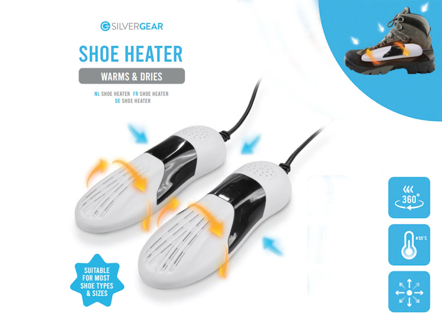 Silvergear Elektrische Schoenverwarmer
