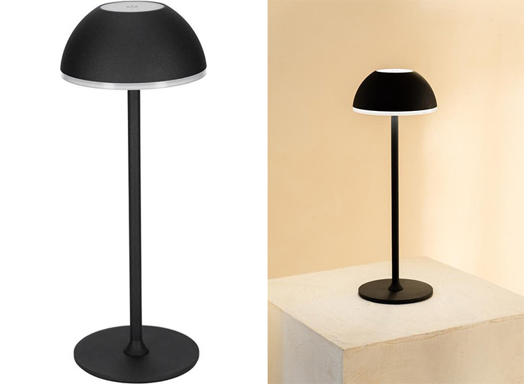 JONSKA LED Tafellamp - Tafellampen elektrisch - ∅11 x 28.5 cm - Zwart