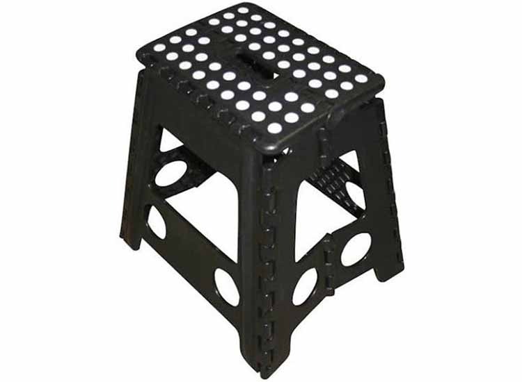 Profeco XL opstapkrukje inklapbaar - Hoogte 40 cm - Zwart