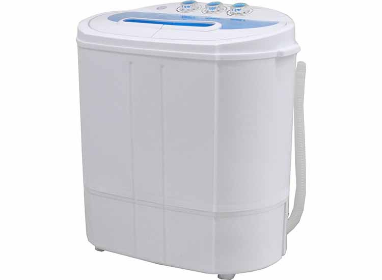 Lowander mini wasmachine - Met centrifuge en dubbele trommel - Campingwasmachine - 5KG - Wit (2de Kans Deal)