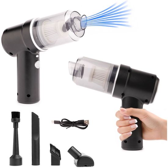 QLT kruimeldief en compressor - 2-in-1 blower - Zwart