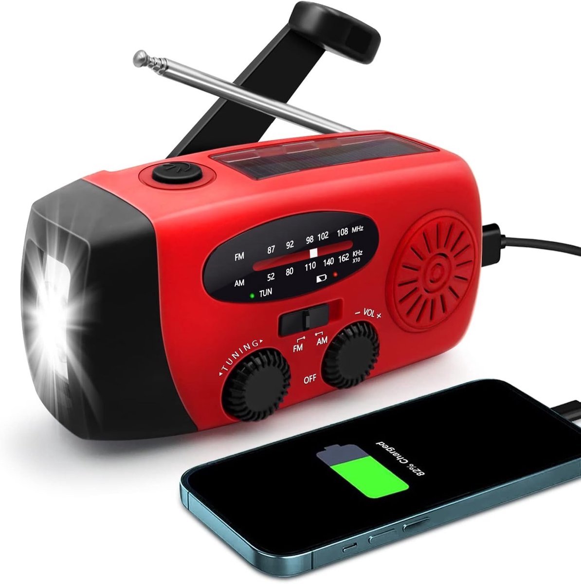 Deal Donkey - Soundlogic Noodradio Op Zonne-Energie Met Powerbank En Zaklamp