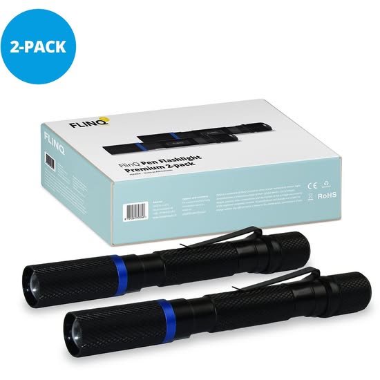 2 FlinQ Pen Zaklampen - 100 Lumen - LED - Flashlight