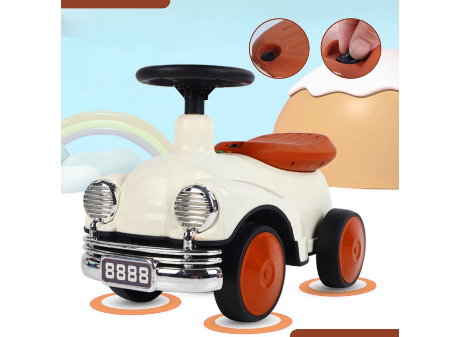 Auto Loopfiets XLT - Retro Look - Zonder Verlichting