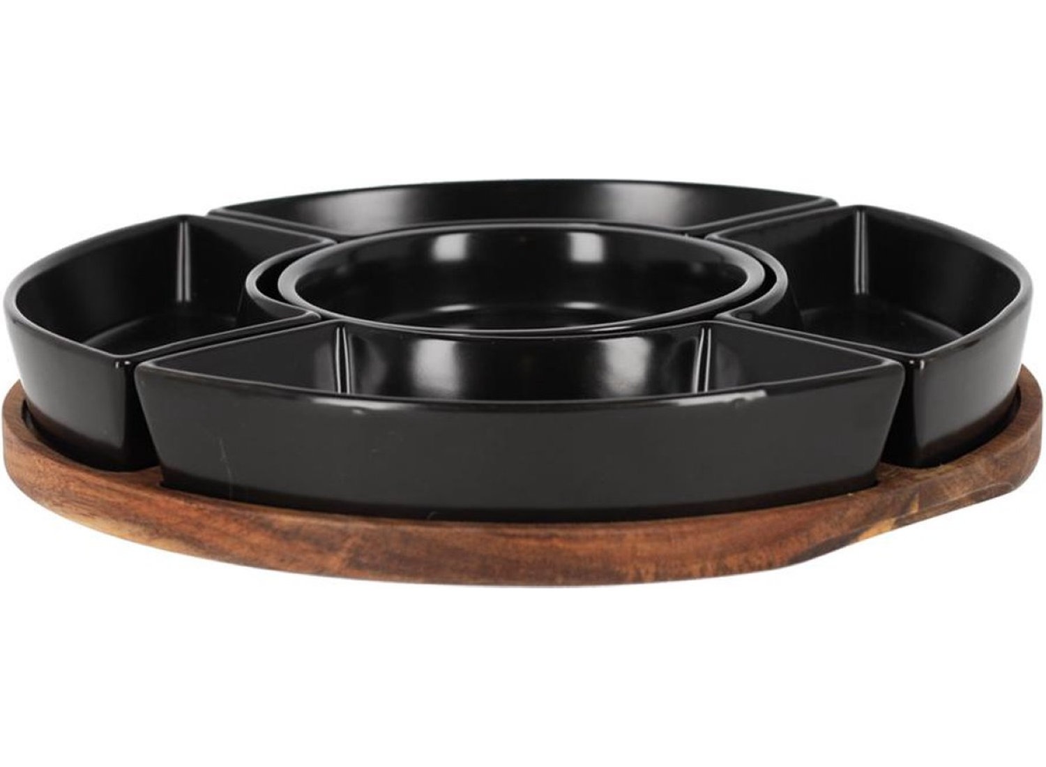 JENS Living Bits & Bites Bo Tapasset XL - 30 x 30 x 4,7 cm - Zwart