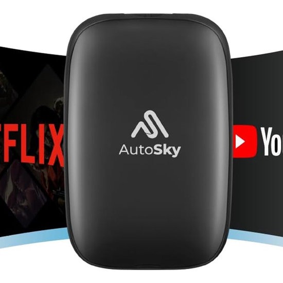 AutoSky AI Box Lite Draadloze CarPlay & Android Auto Dongle