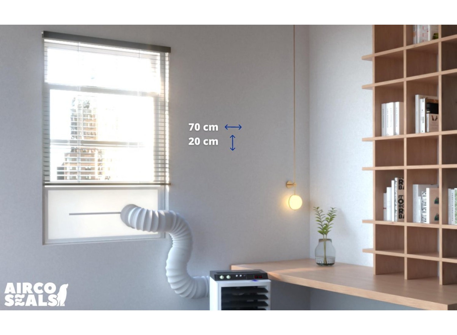 FDBW - Airco raamafdichtingskit - 70 x 20 cm - Geschikt voor Schuifraam