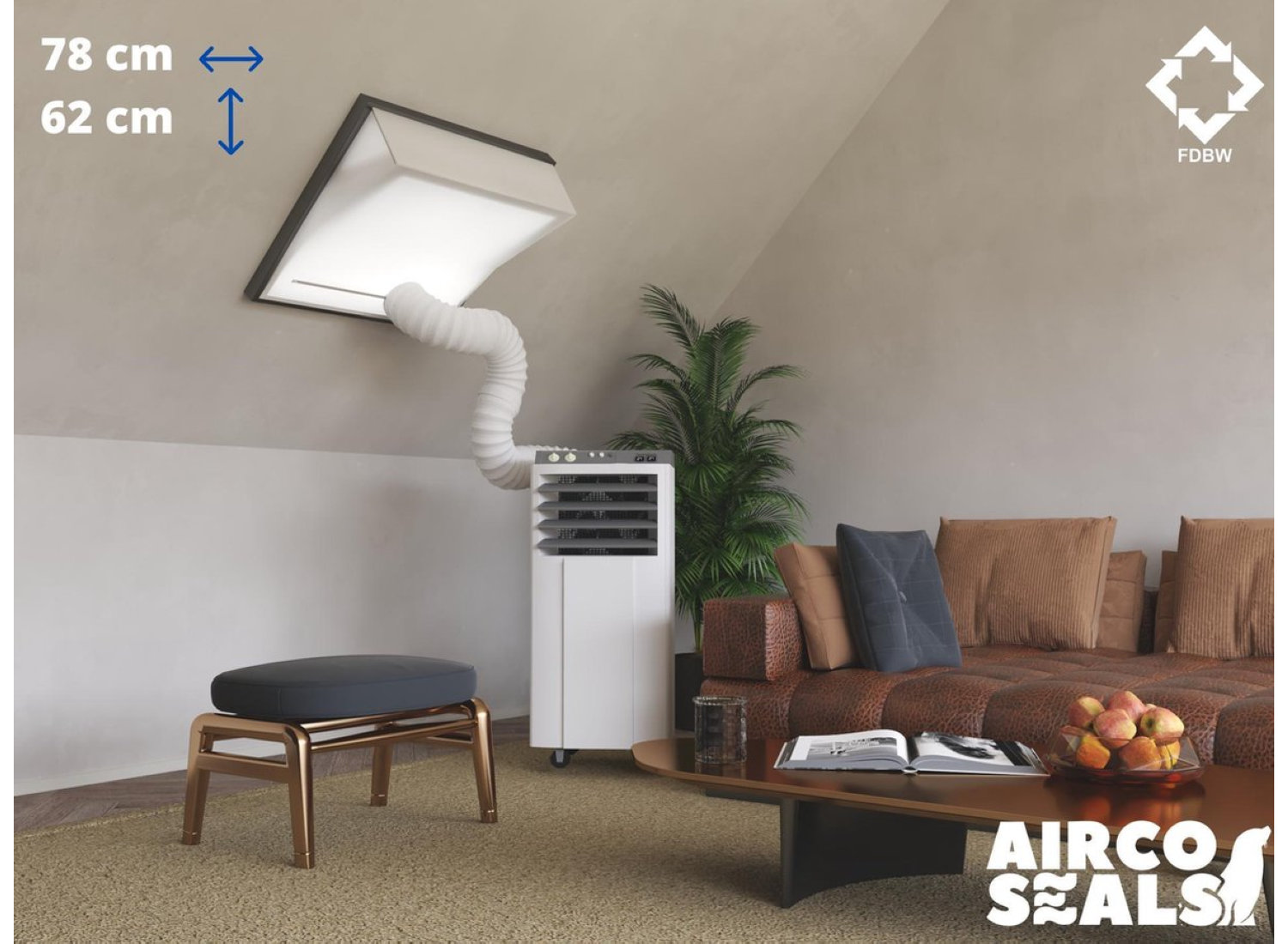 Raamafdichtingskit Mobiele Airco - Met Hor - 78 x 62 cm Velux MK27