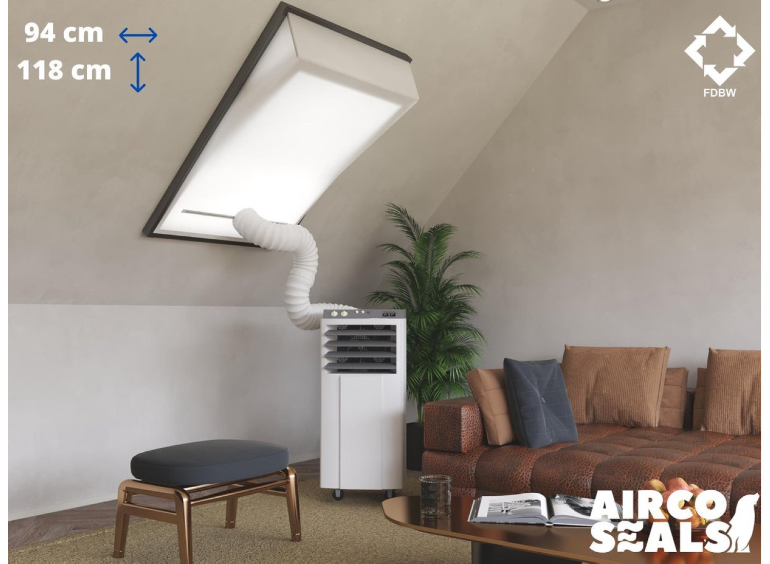 FDBW PK06 - Airco raamafdichtingskit 94 x 118 cm voor Velux dakraam
