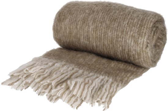 Jens Living Mohair Plaid Jess -125 x 150 cm - Beige