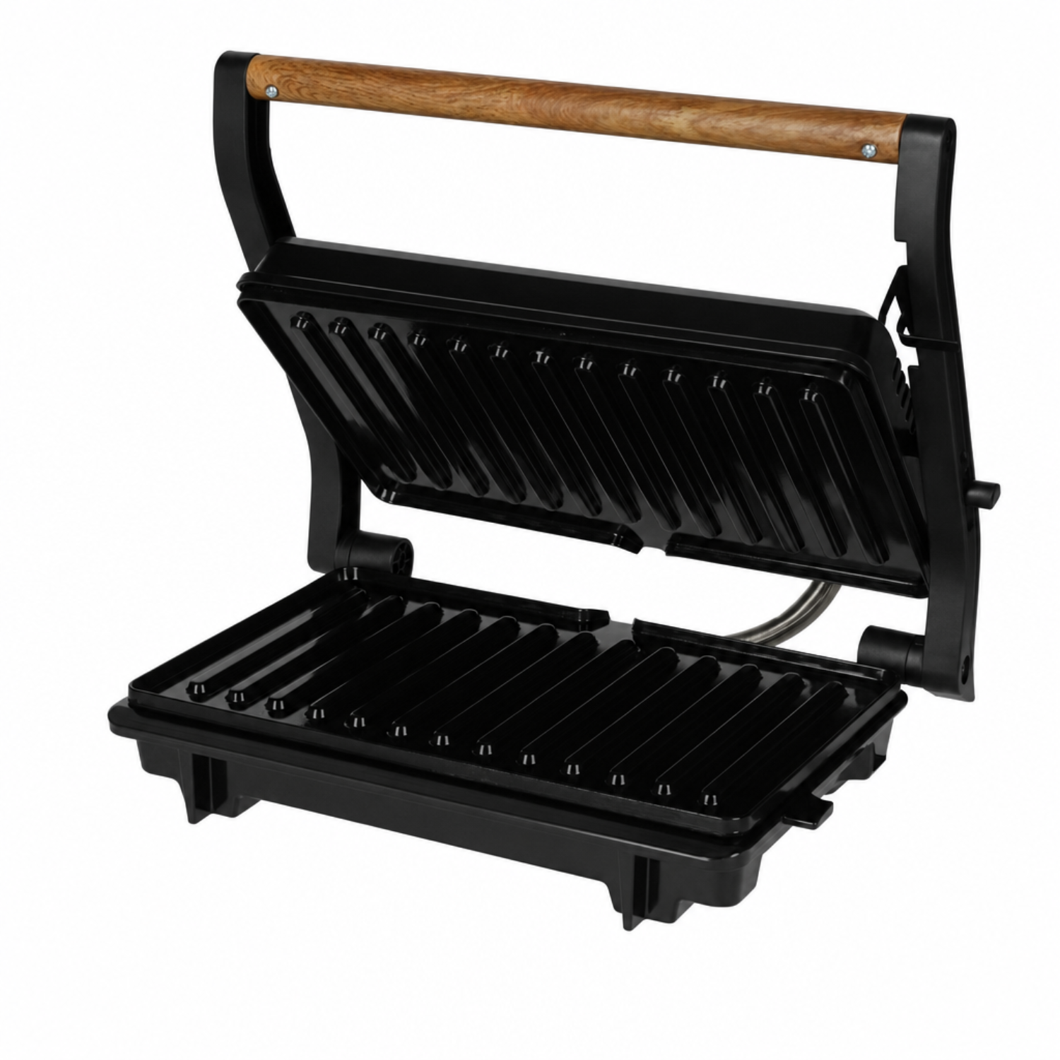 Røquet Contactgrill Volledig Uitklapbaar - Zwart