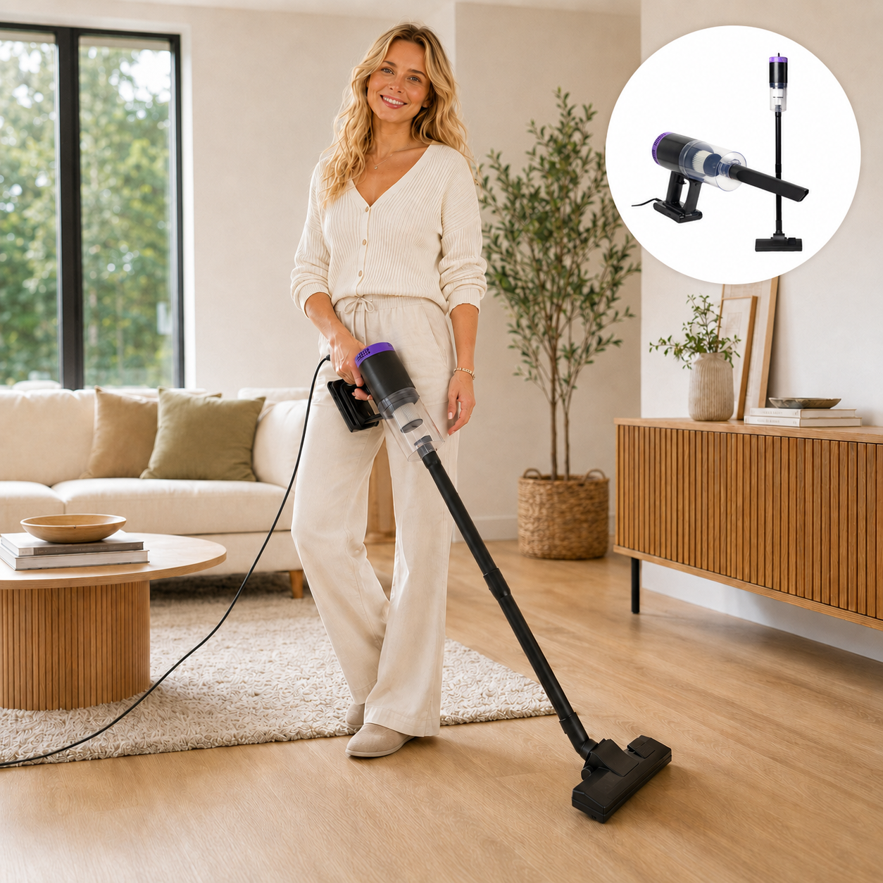 Nexxt Steelstofzuiger 2-in-1 met 5 m Snoer - Zwart
