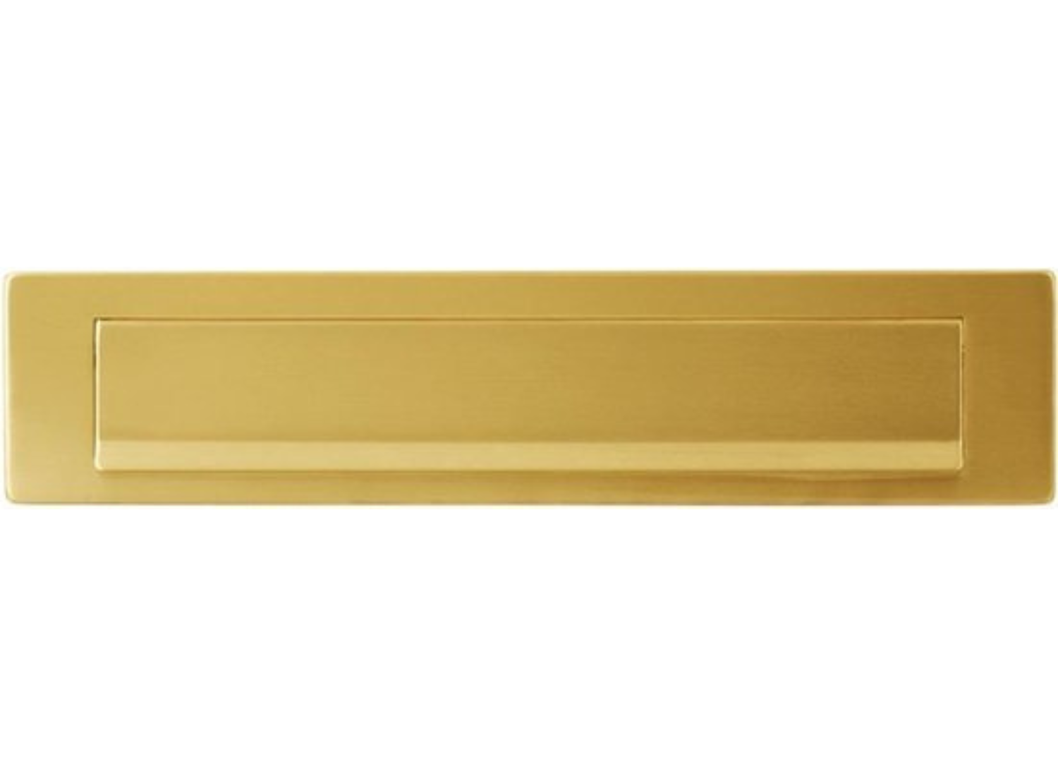 Tochtwering brievenbus+klep - Met Borstel - Aluminium - Licht goud