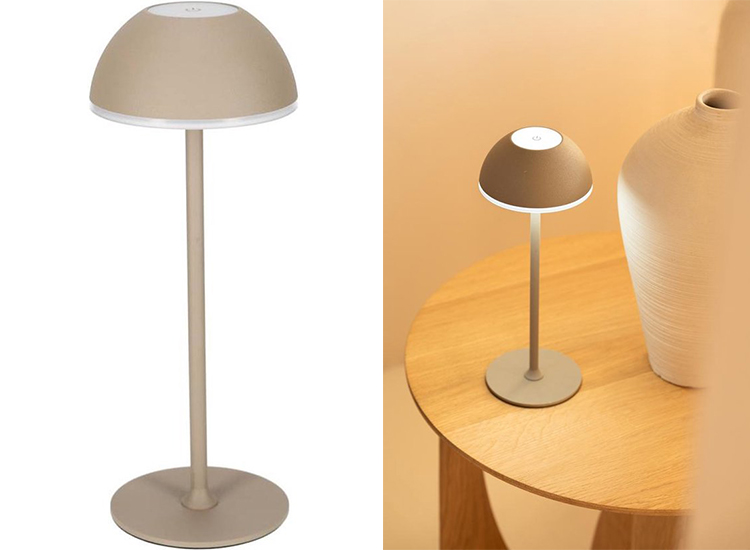 JENS Living LED Tafellamp Beige - Oplaadbaar - Ø 11 x 28,5 cm