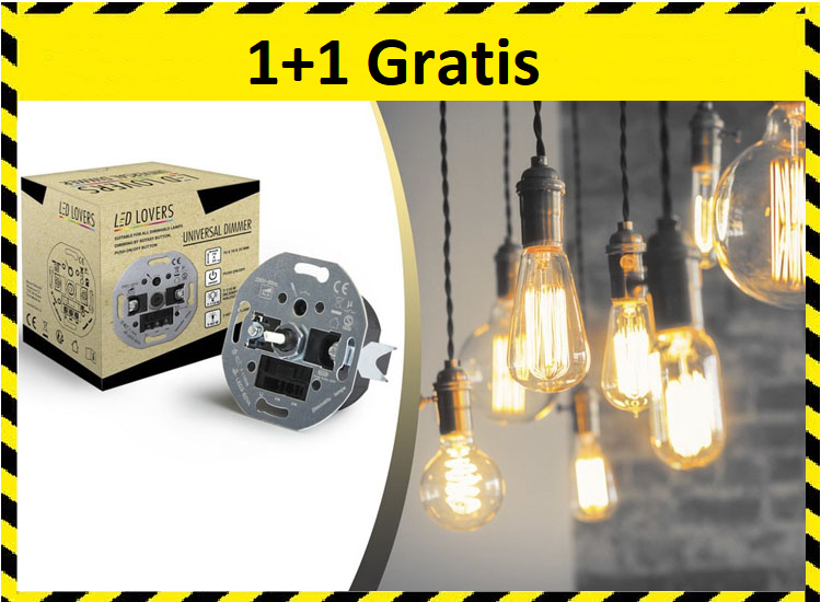 Led Lovers Dimmer - Universele wandschakelaar Dimmer 1+1 Gratis