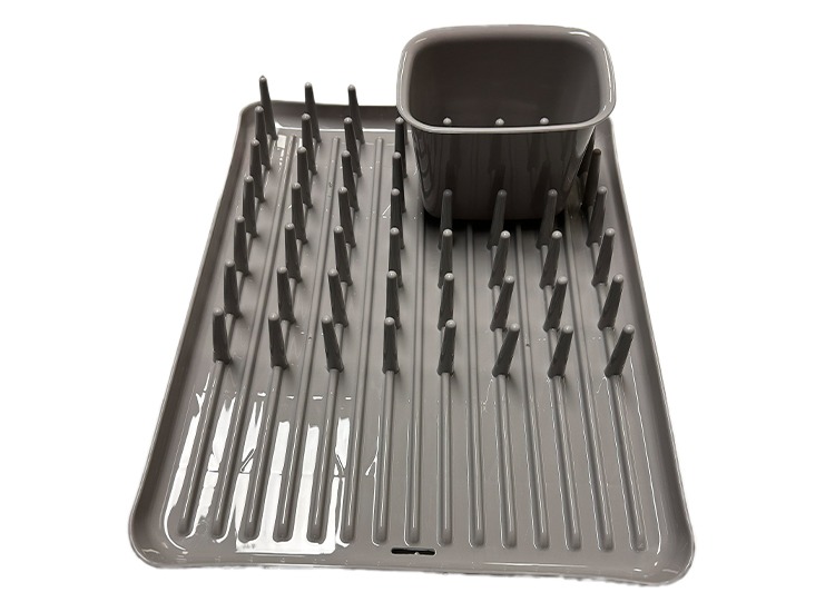 Michelino Afdruiprek - Met bestekbak - 39 x 31 x 12 cm - Grijs afbeelding