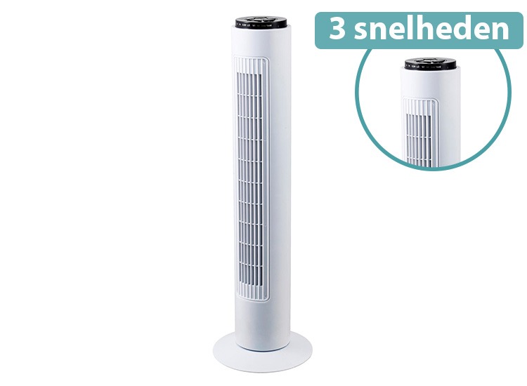 Profile Torenventilator - 50W - 3 Snelheden - Wit