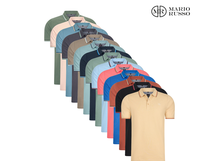 Mario Russo Polo shirt Edward - Katoen - 14 kleuren - M tot 4XL