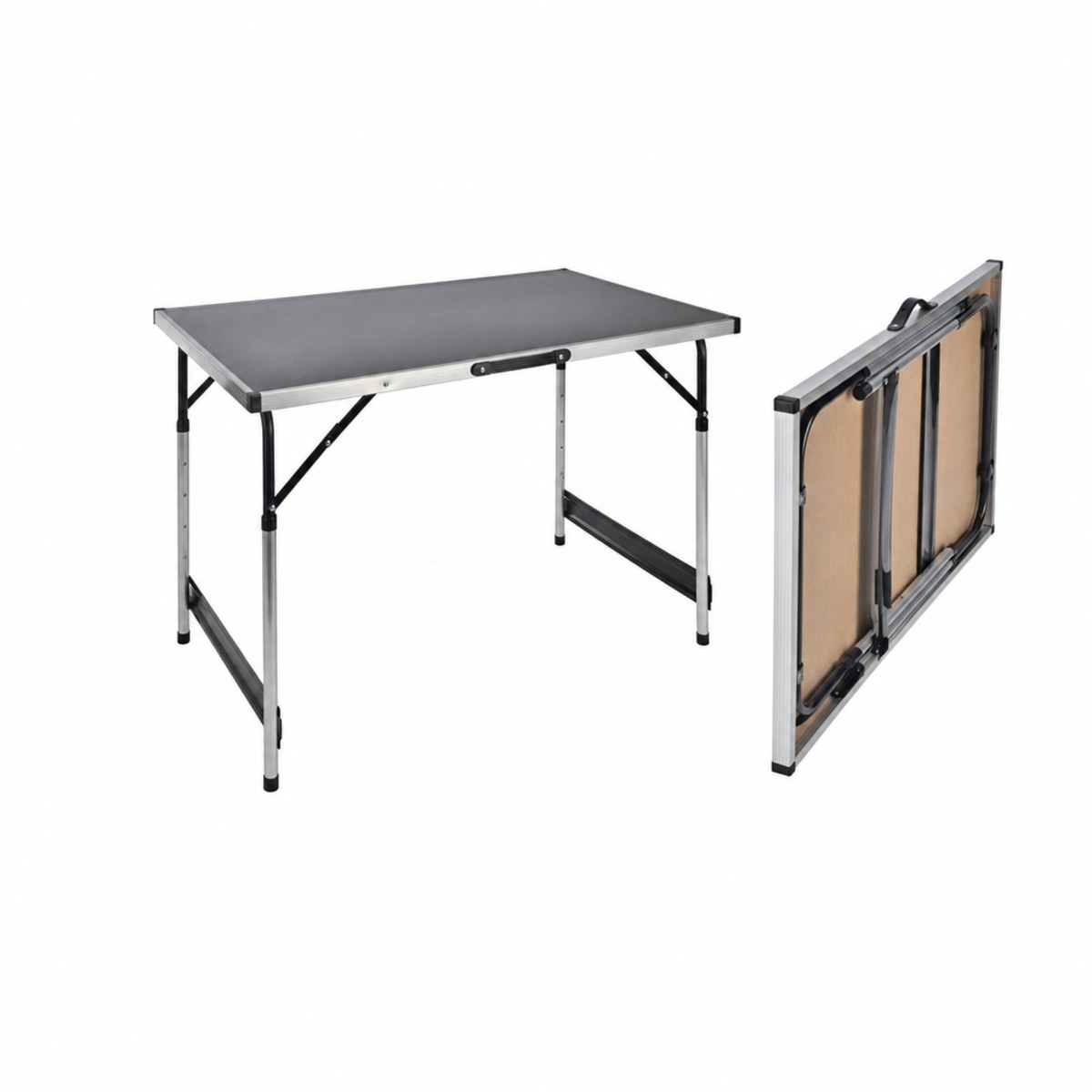 Deal Donkey - Hi Campingtafel Verstelbaar En Opvouwbaar - Zwart En Zilver Deal Donkey - Hi Campingtafel Verstelbaar En Opvouwbaar - Zwart En Zilver