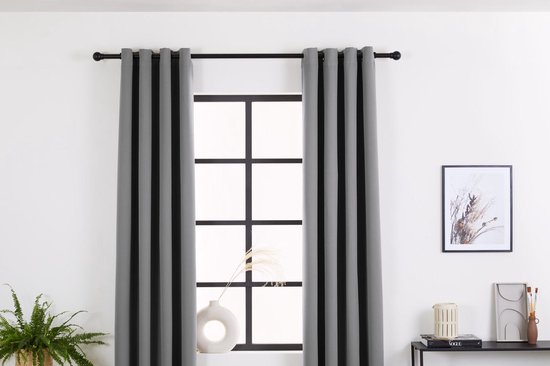 Lifa Living Verduisterend Gordijn - Zilver Grijs - Geluidswerend - Ophangringen - 300 x 250 cm