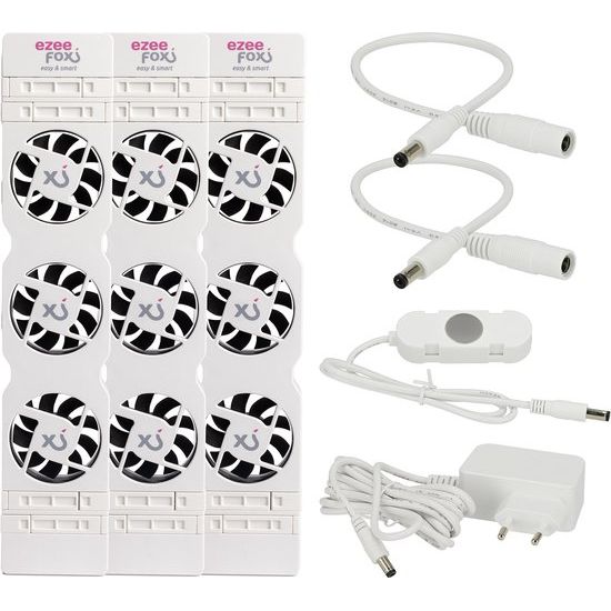 Nexxt Ezeefox Radiatorventilator Trioset - Wit