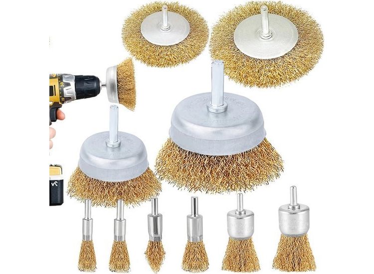 XEMM Staalborstel Set voor Boormachine - 10-Delig - Draadborstel / Schuurborstel / Roestverwijderaar