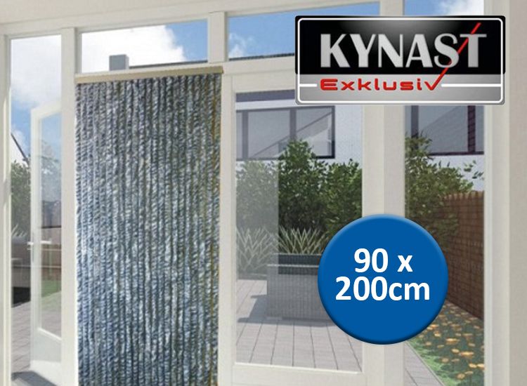 Kynast Garden - Vliegengordijn Kattenstaart - Pluche - 90 x 200 cm - Grijs/Zwart (2de Kans Deal)