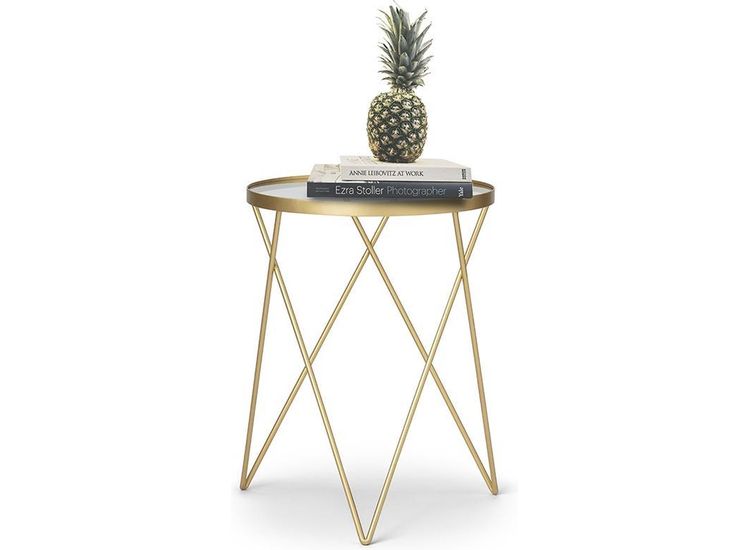 Deal Donkey - Lifa Living - Bijzettafel Emily - Goud - Metaal En Glas - Rond Deal Donkey - Lifa Living - Bijzettafel Emily - Goud - Metaal En Glas - Rond