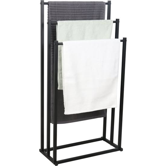 Niceey Handdoekenrek - Zwart - 3 Armen