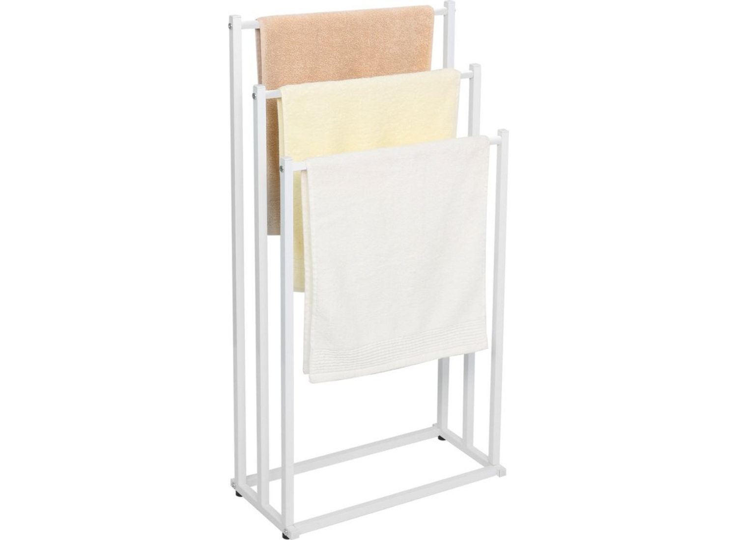 Deal Donkey - Niceey Handdoekrek Vrijstaand 3 Armen - Metaal - Wit - 86 Cm