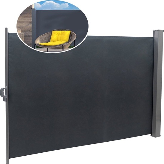 Silvergear Windscherm Uittrekbaar 180x300 cm - Antraciet