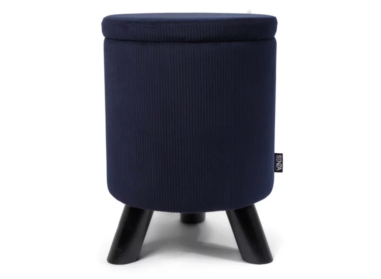 SENZA Ribbel Opbergpoef - Blauw