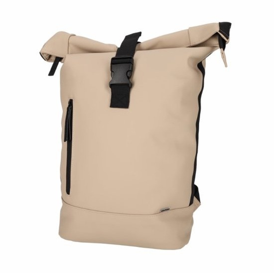 NORLÄNDER Dull PU Rol Rugtas Eco Lining - Taupe - 20L - 16 inch Laptopvak