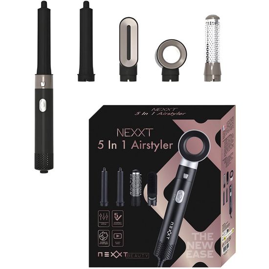 Nexxt 5-in-1 Airstyler - Föhnborstel met 3 Warmtestanden - 700W - Cool Shot