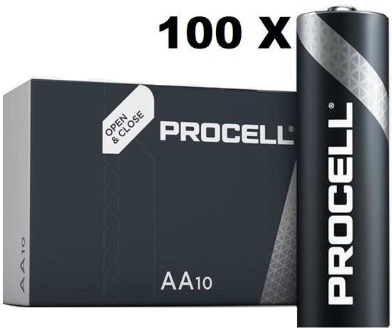 100 Duracell Procell Batterijen AA