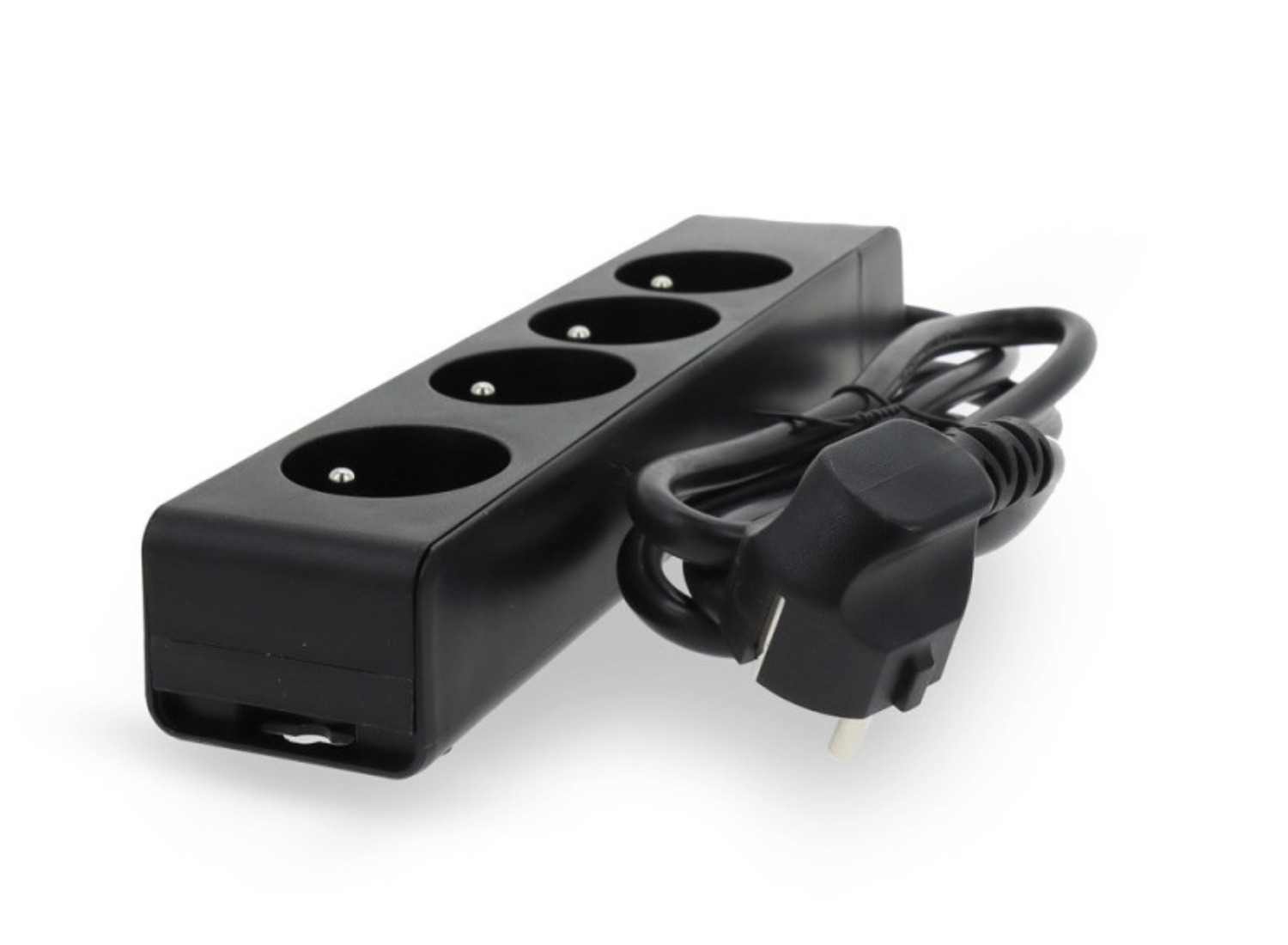 Profile stekkerdoos 4-voudig 1,5m zwart