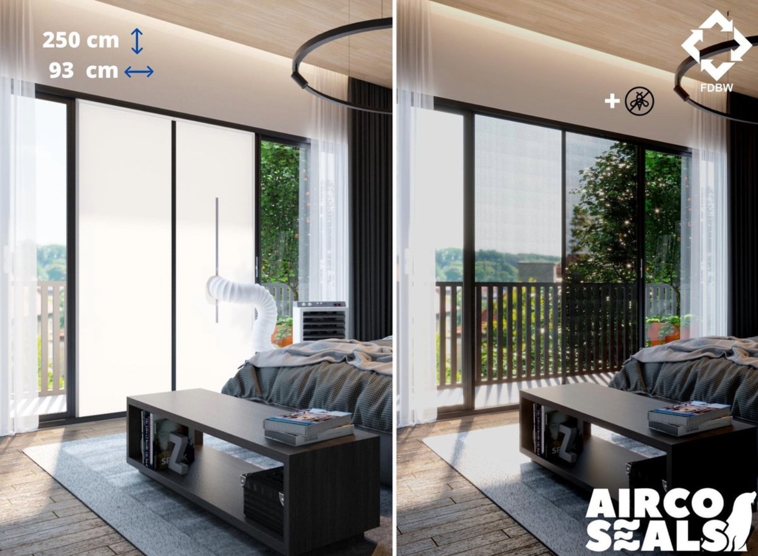 FDBW Deurafdichtingskit Mobiele Airco - Met Hor - 250 x 93 CM