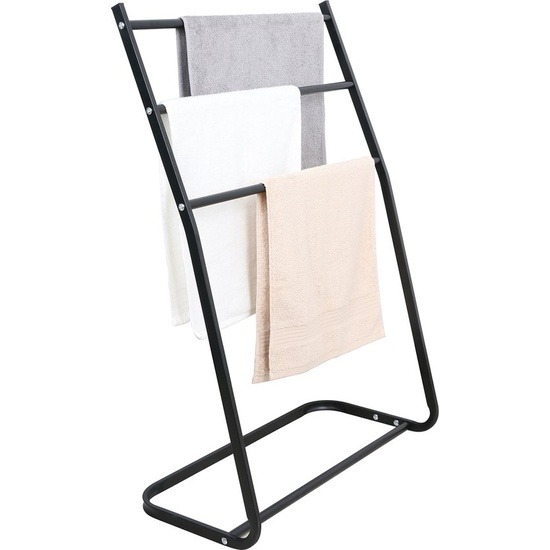 Niceey Handdoekrek - 3 Armen - Handdoekhouder - Metaal - Zwart