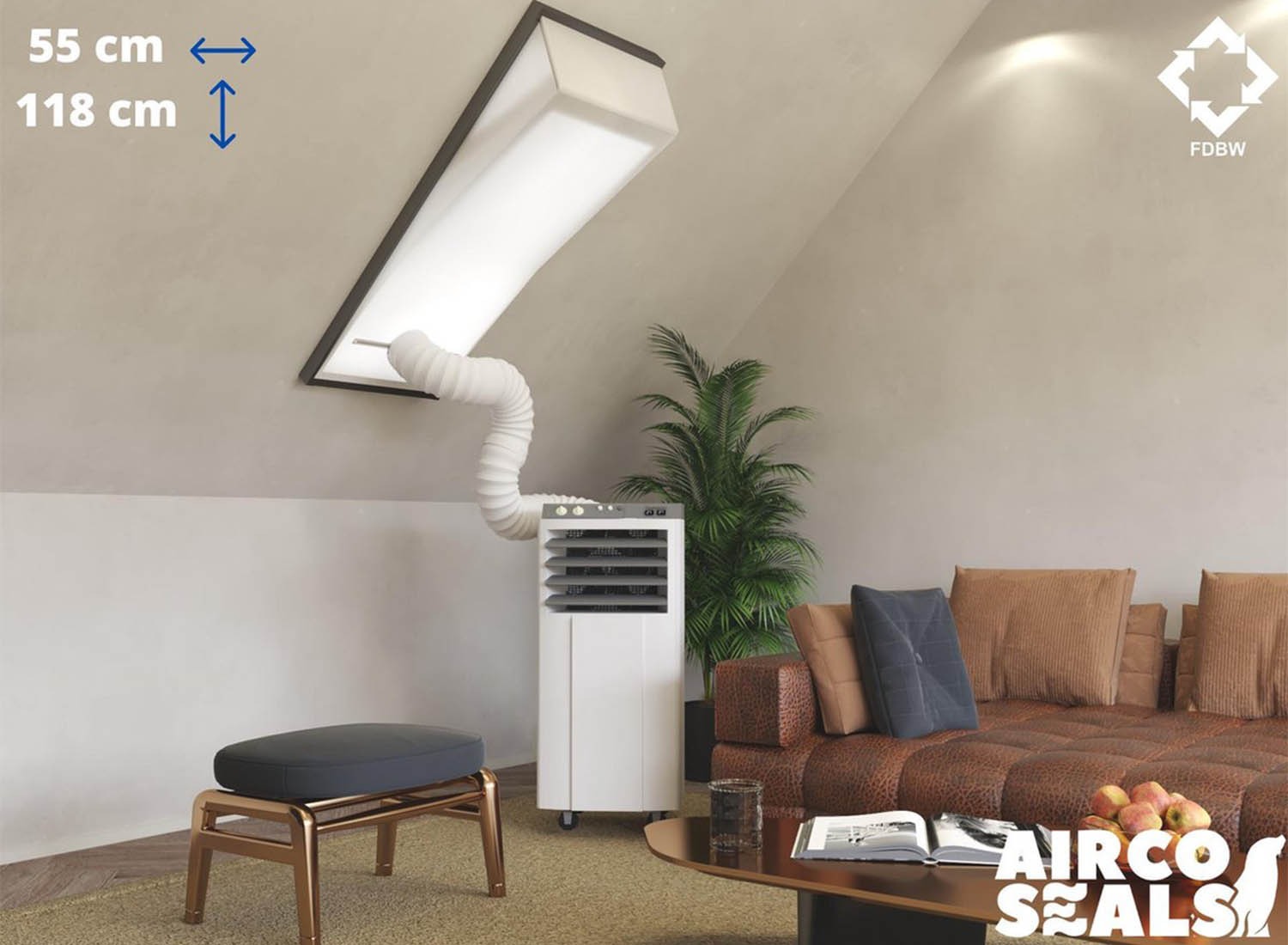 Airco raamafdichtingskit 55 x 118 cm voor Velux dakraam
