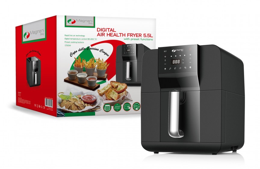 DealDonkey-Magnani Airfryer - 5,5 Liter - 1700W-aanbieding DealDonkey-Magnani Airfryer - 5,5 Liter - 1700W-aanbieding