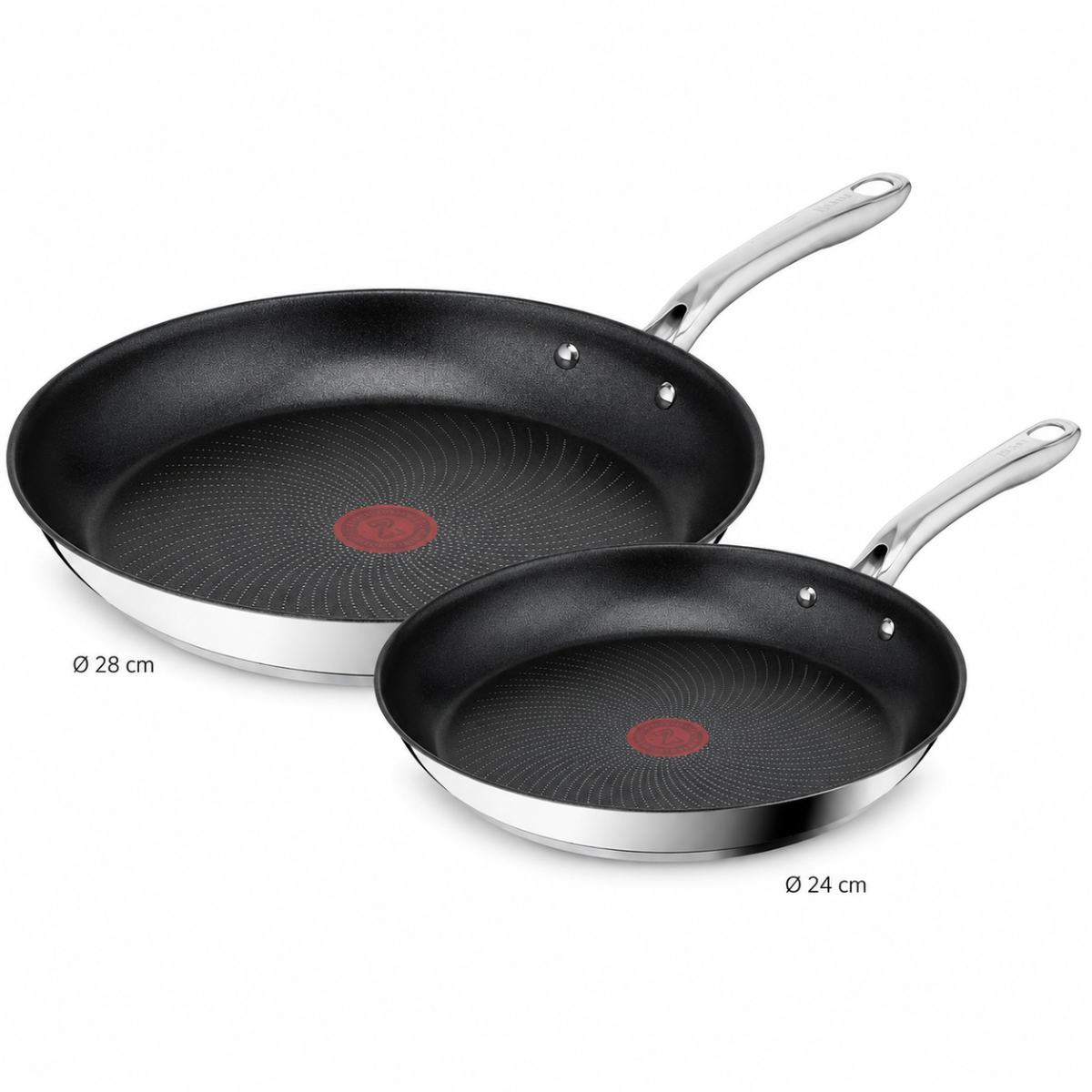 Tefal Koekenpan - 24 of 28 cm - RVS