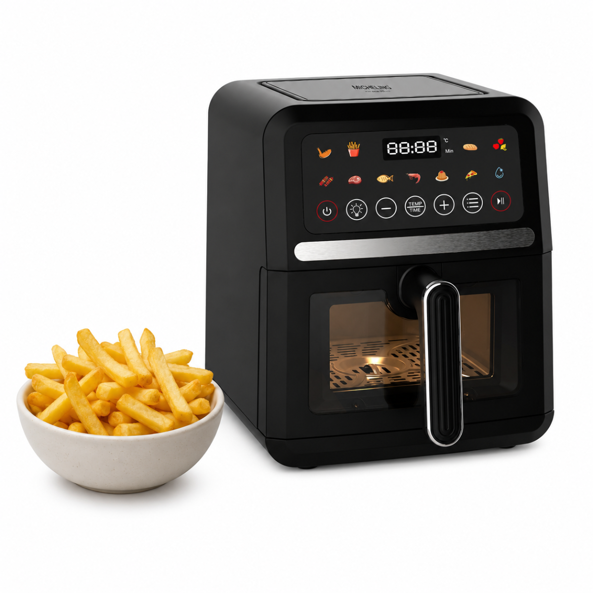 Deal Donkey - Michelino Airfryer - Heteluchtfriteuse - 5L - 1500W Met Kijkvenster Deal Donkey - Michelino Airfryer - Heteluchtfriteuse - 5L - 1500W Met Kijkvenster