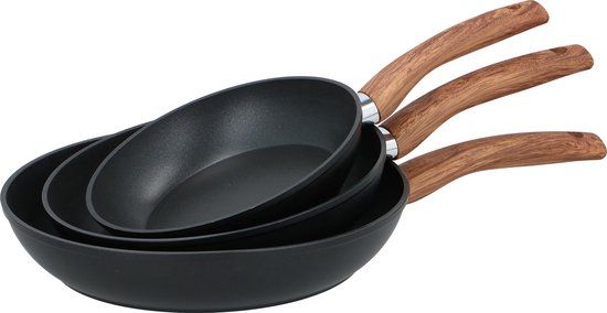 Frying pan set 3 pcs with marble coating | dealdonkey