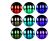 RGB led-spots - set van 4 stuks - 16 kleuren, 4 standen en dimbaar