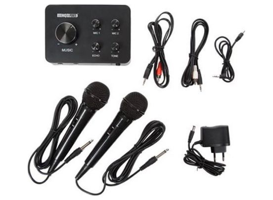HQ Power Karaokeset - 2 Microfoons - Tv-aansluting - Plug&Play