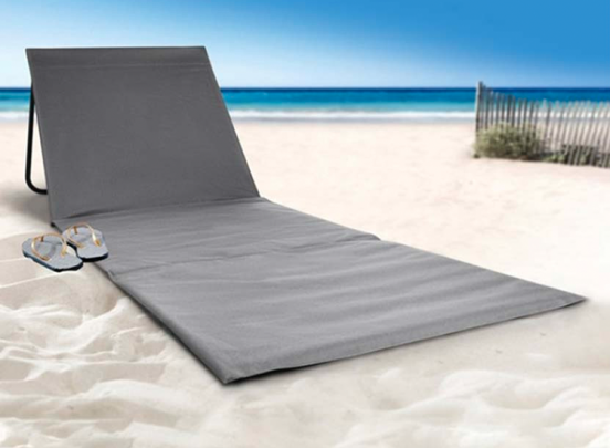 Intimo Lig-/Strandmatten Grijs - strandmat met rugsteun - 2 stuks