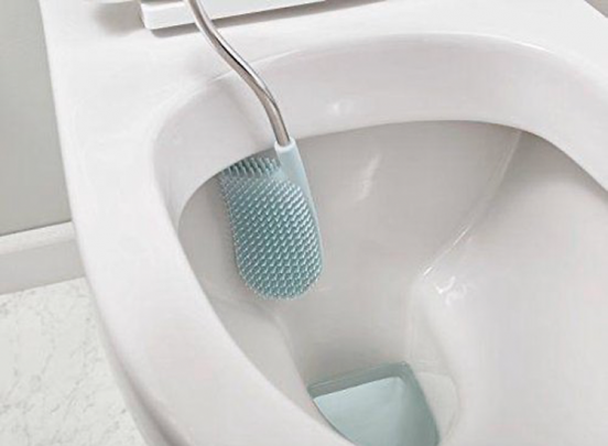 Joseph Joseph Flex Smart Toiletborstel - Met houder - Wit/Blauw