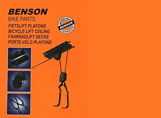 Benson Edge Fietslift - Plafondmontage - Tot 4,20 Meter - Zwart