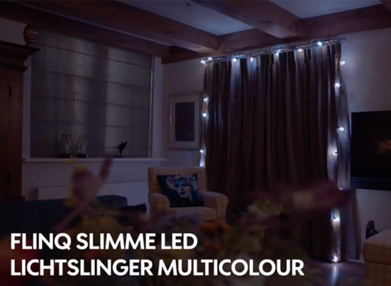 FlinQ Smart LED Lichtslinger Multicolor - Slimme Lichtketting - 20 Ledlampjes - Bediening met App